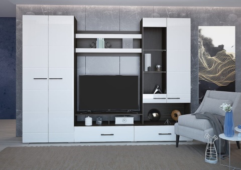 Гостиная Ницца-1 ( Ш-2800 мм x В-2000 мм x Г-466 мм)/Разные Цвета